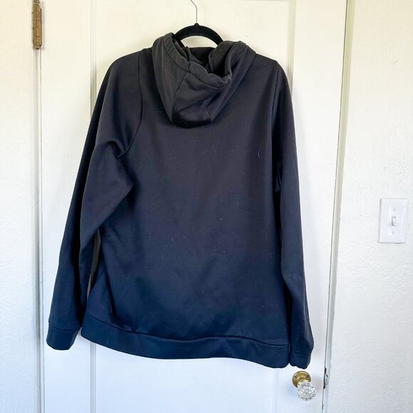 Nike Hoodie Mens‎ XL Black Therma-Fit Pullover Fleece Lined Jacket + Pockets - Picture 3 of 5